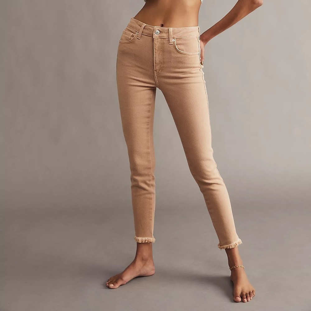 Free People Raw High Rise Brown Jegging Women's Size 26